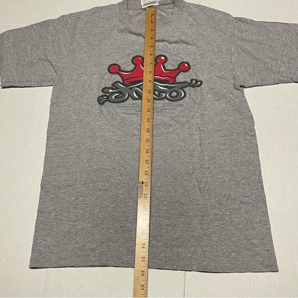 Vintage JNCO Jeans Shirt Size Med Gray Graffiti Crown Logo 90s Y2K Rave Skater - Picture 9 of 9